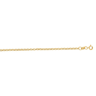 14K Yellow Gold Lite Rolo Chain, 1.9mm 2.5mm Wide, 16" 18" 20" 22" 24" 30", Real Gold Necklace, Round Link, Women