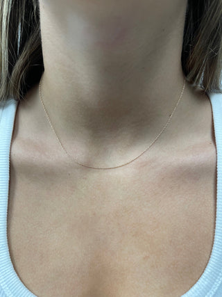 Solid 14K Rose Gold 16" 18" 20" Basic Delicate Rope Chain, 0.95mm Wide, Real Gold Chain, Dainty Chain