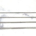 Solid 14K White Gold Curb Gourmette Chain, Lobster Lock, 1mm 1.4mm 2.2 mm 2.8mm Wide, 16