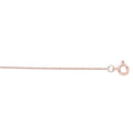 Solid 14K Rose Gold Dainty Classic Box Chain, 0.45mm 0.60mm 0.73mm Wide, 16