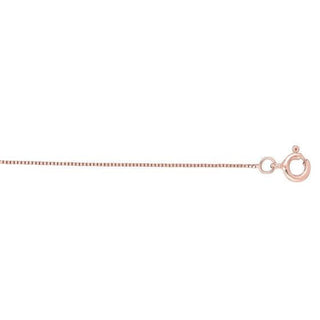 Solid 14K Rose Gold Dainty Classic Box Chain, 0.45mm 0.60mm 0.73mm Wide, 16" to 24", Real Gold Necklace, Women