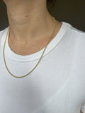 Solid 18K Yellow Gold Bead Chain with Lobster Lock, 2.5mm Wide, 18