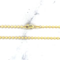 Solid 18K Yellow Gold Bead Chain with Lobster Lock, 2.5mm Wide, 18