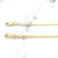 Solid 18K Yellow Gold Bead Chain with Lobster Lock, 1.5mm 2.5mm Wide, 16