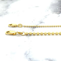 Solid 18K Yellow Gold Bead Chain with Lobster Lock, 1.5mm 2.5mm Wide, 16