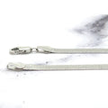 Solid 14K White Gold Herringbone Chain with Lobster claw Clasp, 4.6mm Wide, 16