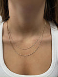 Solid 14K Rose Gold Diamond Cut Rope Chain with Lobster Lock, 1.6mm 2.5mm Wide, 16