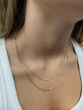 Solid 14K Rose Gold Diamond Cut Rope Chain with Lobster Lock, 1.6mm 2.5mm Wide, 16