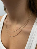 Solid 14K Rose Gold Diamond Cut Rope Chain with Lobster Lock, 1.6mm 2.5mm Wide, 16