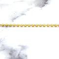 Solid 18K Yellow Gold Bead Chain with Lobster Lock, 2.5mm Wide, 18