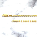 Solid 18K Yellow Gold Bead Chain with Lobster Lock, 2.5mm Wide, 18