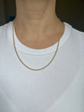 Solid 18K Yellow Gold Bead Chain with Lobster Lock, 2.5mm Wide, 18