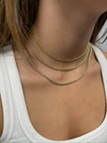 14K Yellow Gold 1.8mm 2.5mm 3.4mm Lite Round Box Chain with Lobster Lock, 16