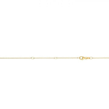 Solid 14K Gold 0.85mm Double Extendable Cable Link Chain Necklace, 16" 17" 18" Inch, Real Gold Chain, Dainty Chain, Women