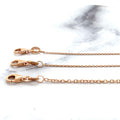 Solid 14K Rose Gold Oval Cable Chain, 0.85mm 1mm 1.5mm Wide, 16