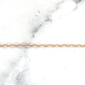 14K Rose Gold Textured Cable Chain, 2.5mm Wide, Oval Link Chain, Real Gold, Women Necklace