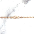 14K Rose Gold Textured Cable Chain, 2.5mm Wide, Oval Link Chain, Real Gold, Women Necklace