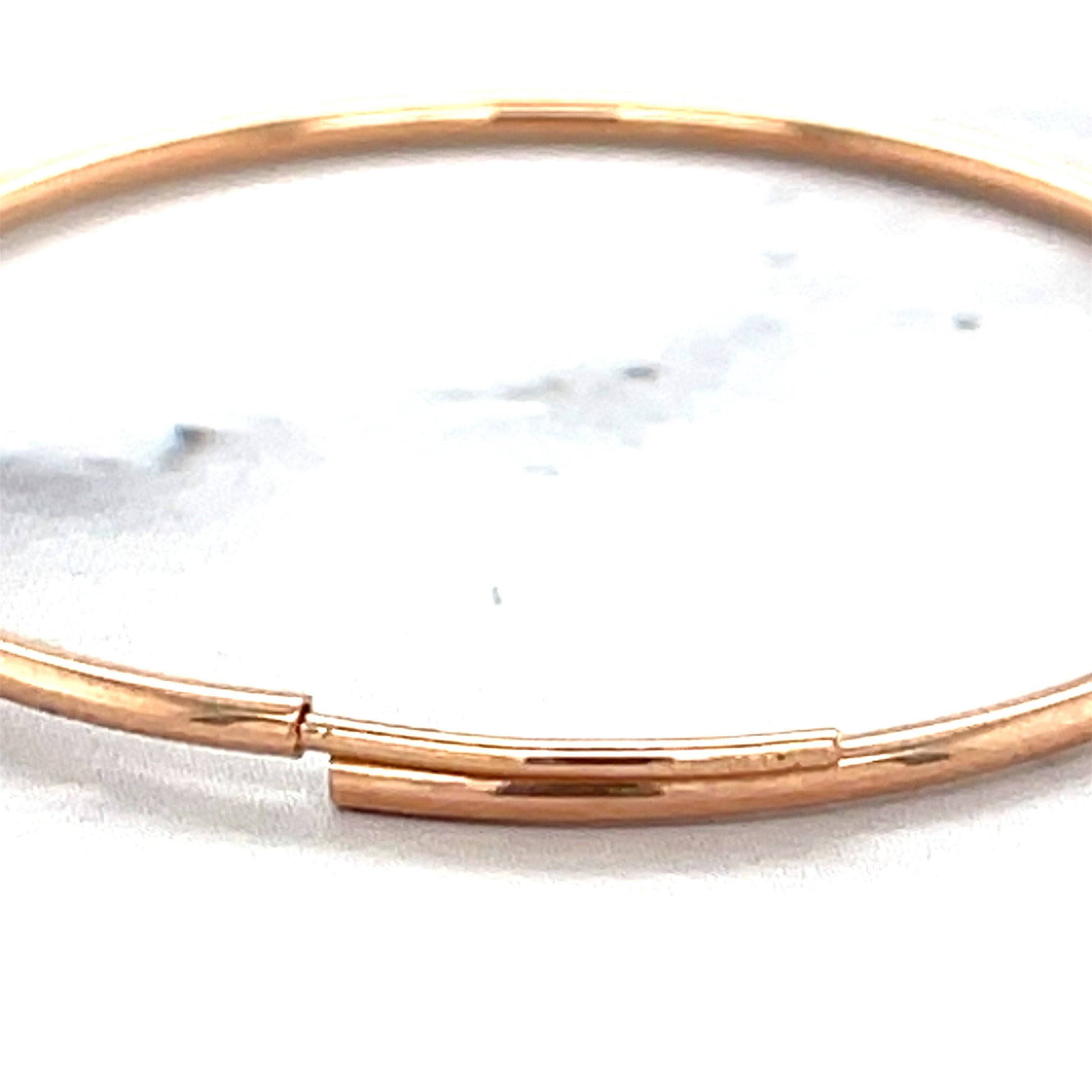 14K Rose Gold 30mm Endless Hoop Earrings, 1.2mm Thick, Thin Hoops, Continuous Hoops, Real Gold Earrings, Thin Hoops, Women