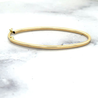 14K Yellow Gold 40x20mm Large Oval Hoop Earrings, 1.7mm Thick, Thin Hoops, Large Oval Earrings, Real Gold Hoops, Women