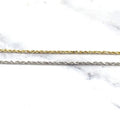 Solid 14K Yellow Gold Diamond Cut Rope Chain With Lobster Lock, 1.4mm Wide, 16