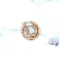 14K Rose Gold 15mm 25mm Polished Hoop Earrings with Hinged Closure, 3mm Thick, Tube Earrings, Real Gold Earrings