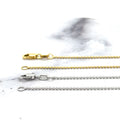 Solid 14K Gold Bead Chain with Lobster Lock, 1mm Wide, 16