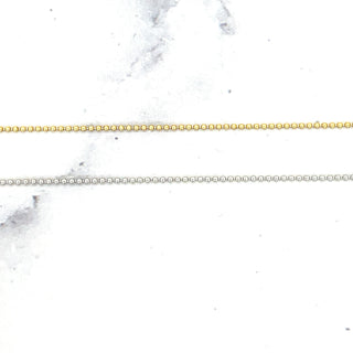 Solid 14K Gold Bead Chain with Lobster Lock, 1mm Wide, 16" 18", Real Gold Necklace, Ball Chain, Women Chain