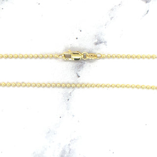 Solid 14K Gold Bead Chain with Lobster Lock, 1.5mm Wide, 16" 18" 20", Real Gold Necklace, Ball Chain, Women Chain