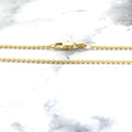 Solid 14K Gold Bead Chain with Lobster Lock, 1.5mm Wide, 16