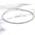 14K White Gold 50mm Round Diamond Cut Hoop Earrings, 1.5mm Thick, Textured Hoops, Large Hoops, Women Hoop Earrings