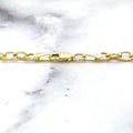 14K Gold Textured Cable Chain, 2.5mm 3.3mm Wide, 16