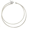 14K White Gold 50mm Round Diamond Cut Hoop Earrings, 1.5mm Thick, Textured Hoops, Large Hoops, Women Hoop Earrings