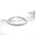 14K White Gold 25mm Sparkly Round Diamond Cut Hoop Earrings, 1.5mm Thick, Textured Hoops, Women Hoop Earrings