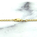 Solid 14K Yellow Gold Lariat Necklace 1.1mm Extendable Round Cable Chain with Lobster Lock. Jump Ring at 16