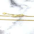 Solid 14K Gold 1mm Adjustable Franco Chain with Lobster Lock, 22