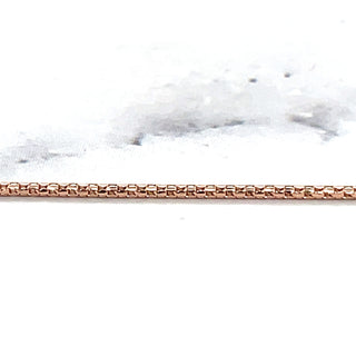 Solid 14K Rose Gold 1.3mm Adjustable Popcorn Chain with Lobster Lock, 22" Long, Set Your Own Length, Real Gold Necklace, Women