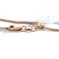 Solid 14K Rose Gold 1.3mm Adjustable Popcorn Chain with Lobster Lock, 22