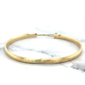 14K Yellow Gold 5mm Floral Leaf Bangle, Floral Pattern, 7