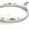 14K White Gold 8mm Floral Leaf Bangle, Floral Pattern, 7