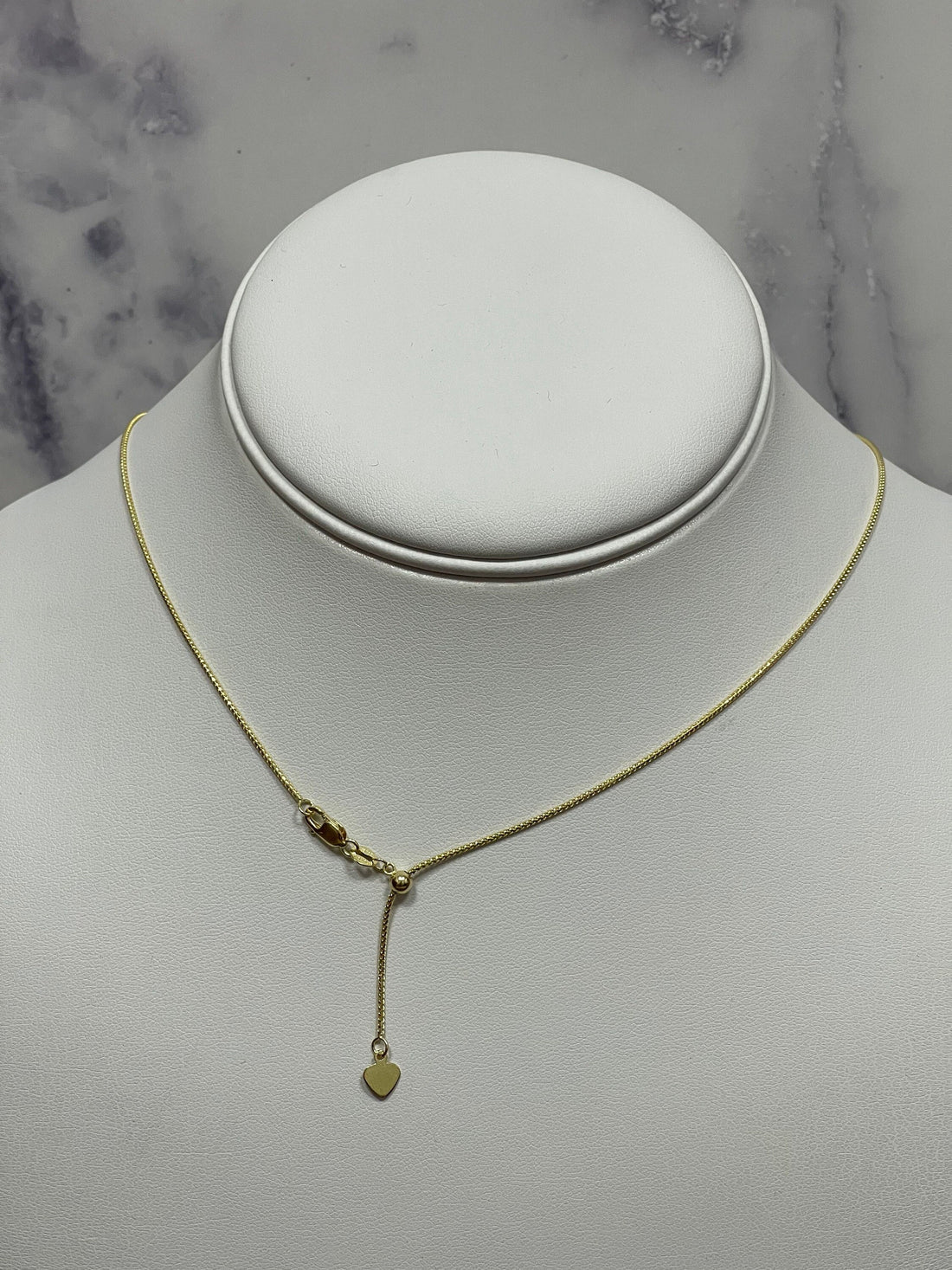 Solid 14K Gold 1mm Adjustable Franco Chain with Lobster Lock, 22" long, Set Your Own Length, Real Gold Necklace, Women