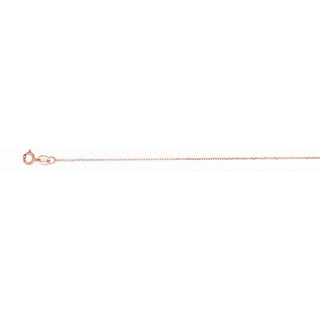 Solid 14K Rose Gold 16" 18" 20" Diamond Cut Cable Chain, 0.7mm 0.9mm 1.1mm Wide, Oval Link Chain, Real Gold Necklace, Women