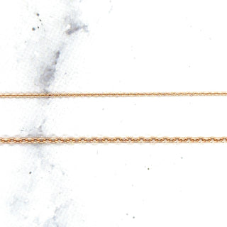 Solid 18K Rose Gold 1mm 1.5mm Oval Cable Chain, 16" 18", Real Gold Necklace, Pink Chain, Dainty Chain, Woman