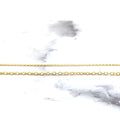 Solid 18K Yellow Gold 1mm 1.5mm Oval Cable Chain, 16