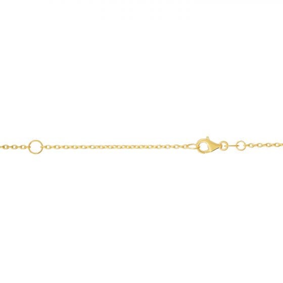 14K Gold 18" Extendable Oval Cable Chain with Lobster Lock, With Jump Ring at 16", 1.2mm Wide, Real Gold Necklace, Women