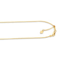 Solid 14K Gold 0.80mm Adjustable Octagonal Snake Chain with Lobster Lock, 22