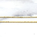 Solid 14K Yellow Gold Diamond Cut Bead Chain, 0.9mm 1.1mm, 16