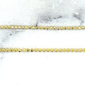 Solid 14K Yellow Gold Diamond Cut Bead Chain, 0.9mm 1.1mm, 16