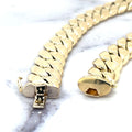 14K Yellow Gold Miami Cuban Bracelet with Box Clasp,7.5