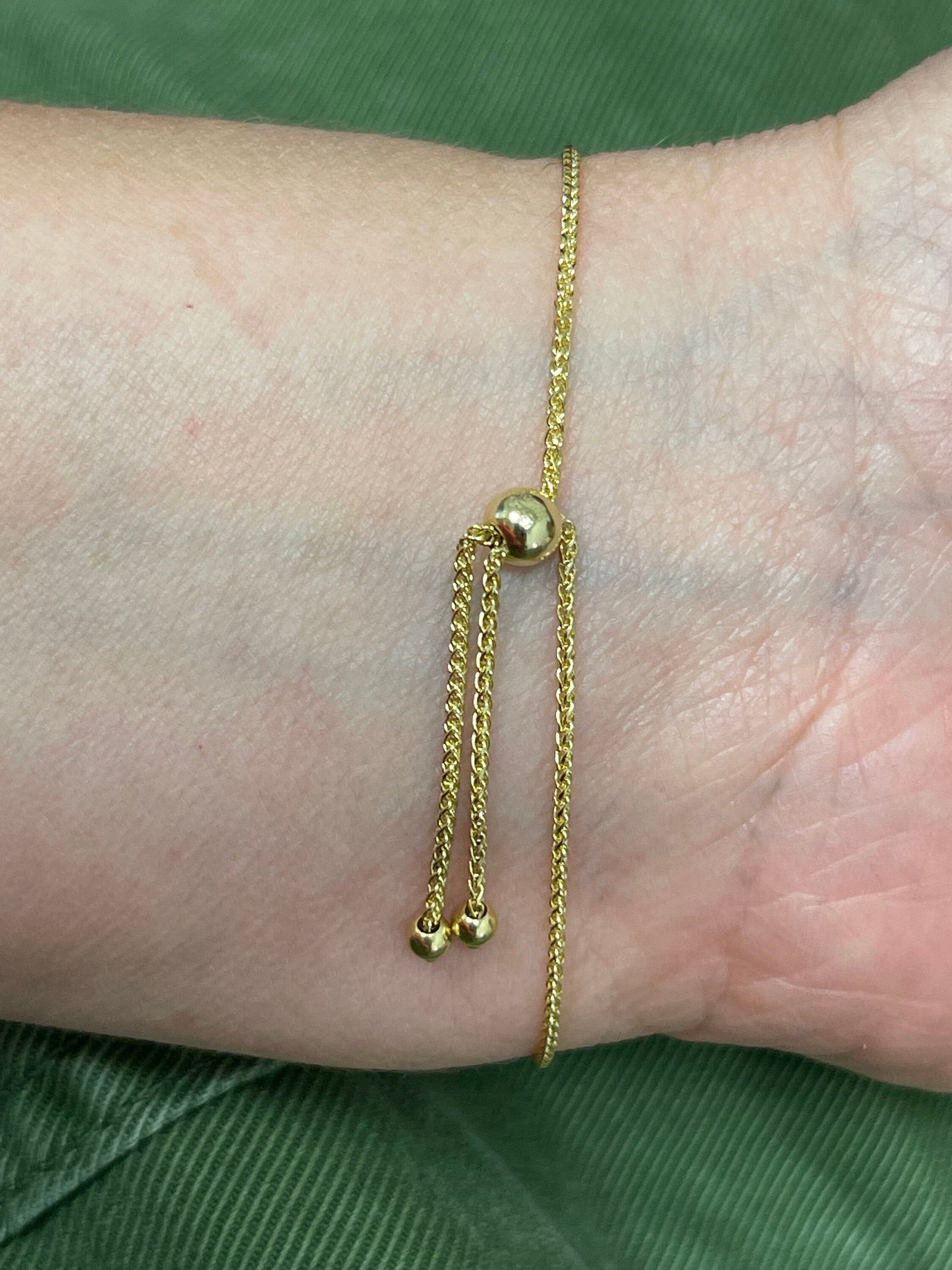 14K Yellow Gold 9.25" Puffed Mariner Link Friendship Bracelet, Bolo Bracelet, Real Gold Bracelet, Women