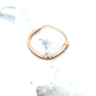 14K Rose Gold Small Polished Marquise Fashion Hoop Earrings, Marquise Shaped Hoop Earrings, Real Gold Hoops, White Gold, Yellow Gold, Women